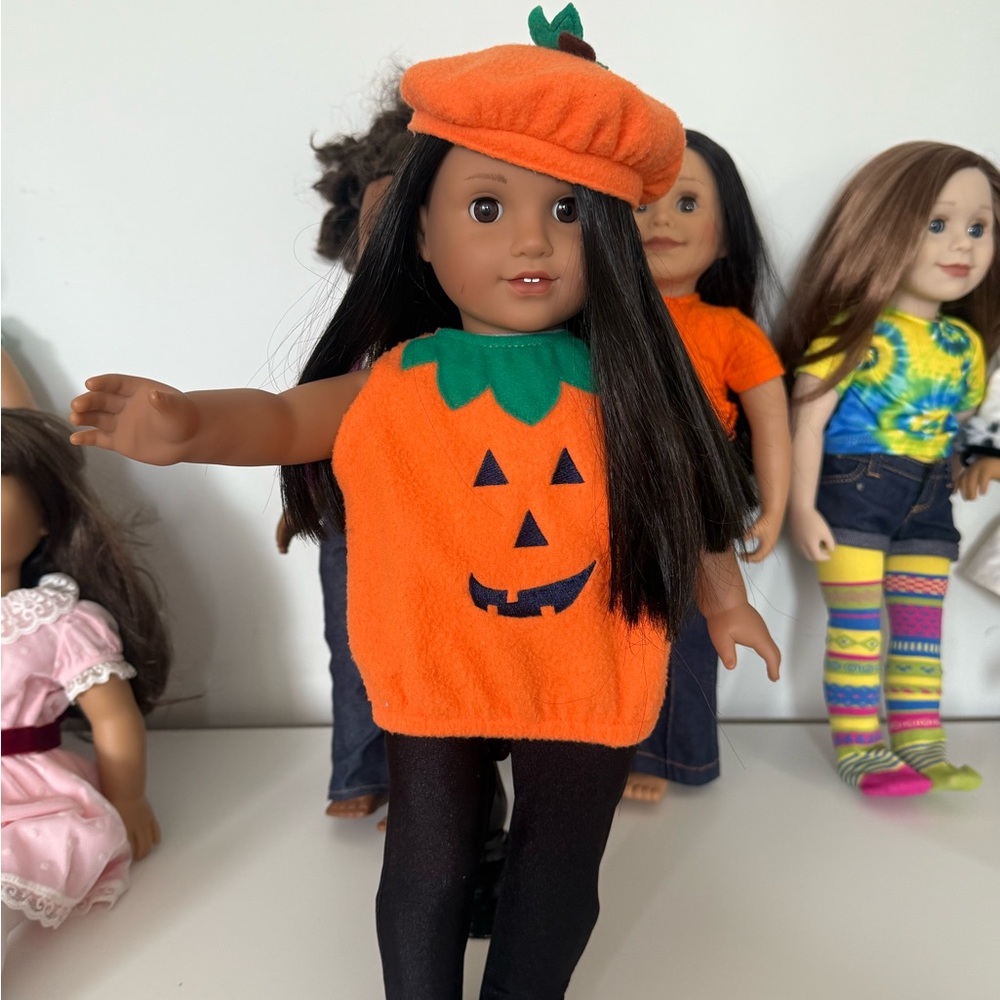 Cute Fall Pumpkin Outfit for Dolls (DOLL IS NOT INCLUDED)